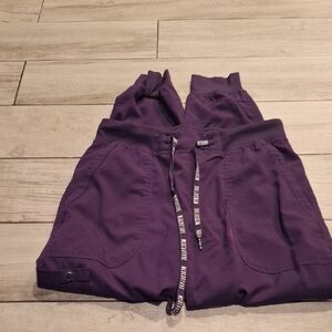 Med Couture Touch Deep Purple Jogger Scrub Pants